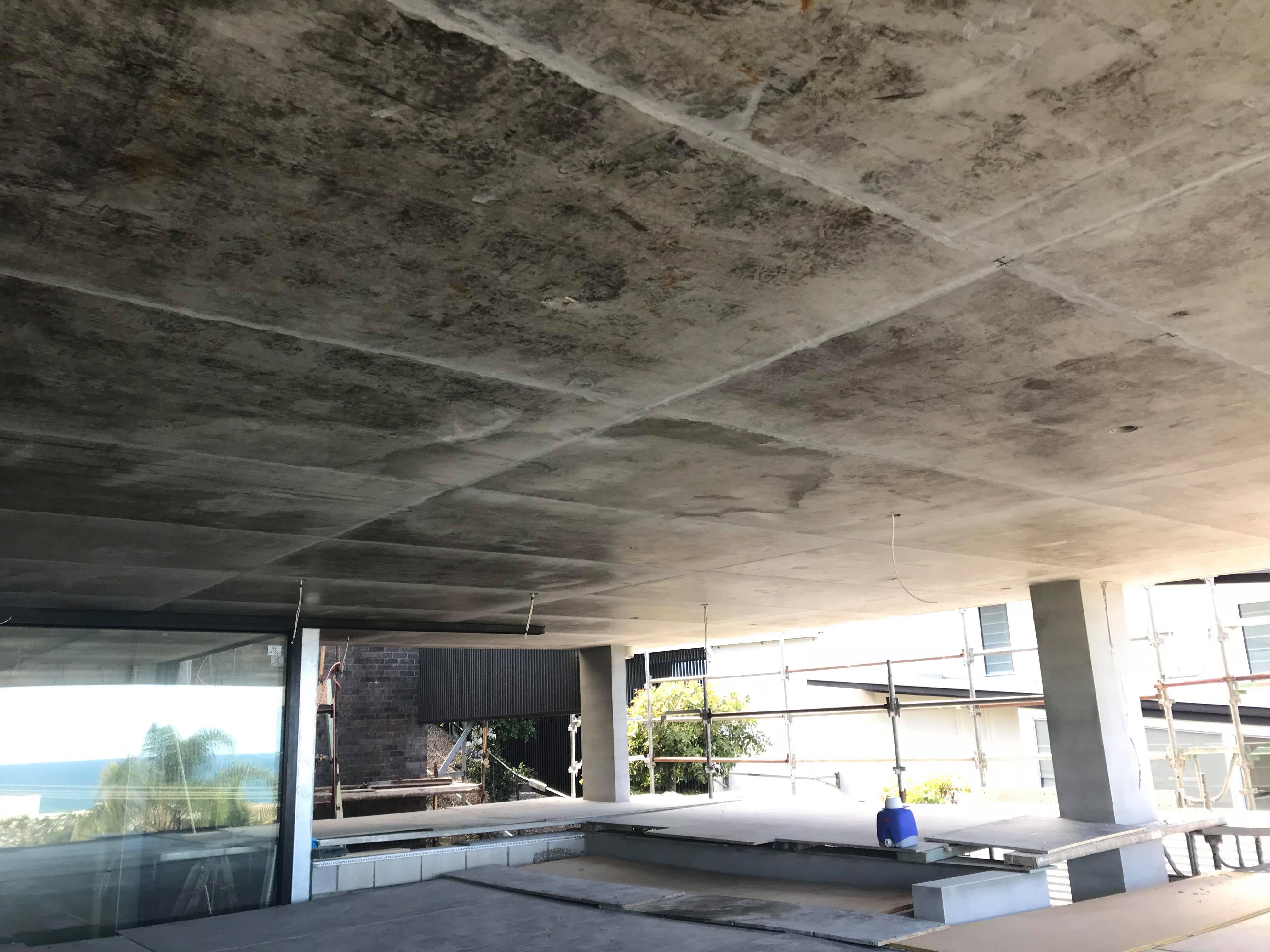 skim coat concrete ceiling